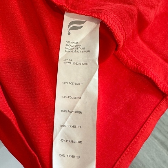 Fabletics Strawberry Red Ecosatin Tank Scoop Neck Loose Fit (XXS) - Picture 8 of 8